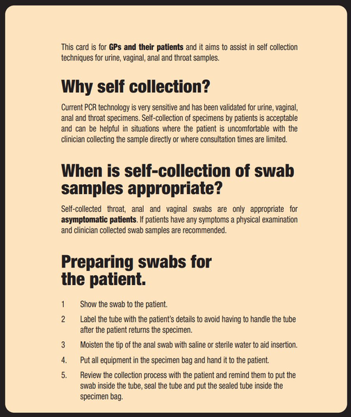Self-collection guide